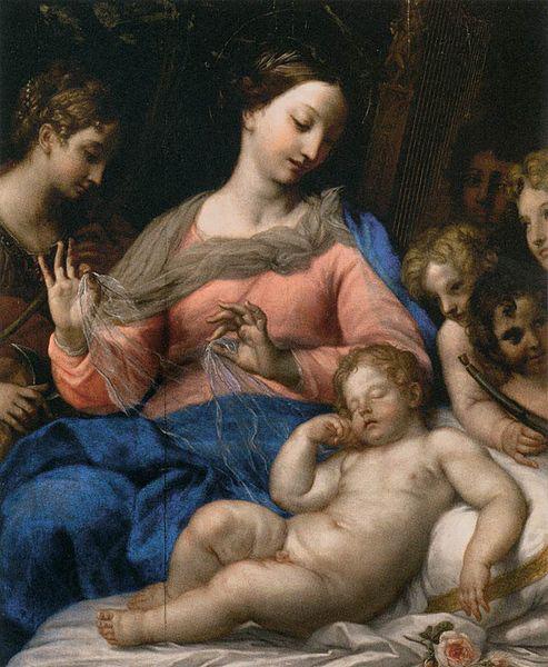 Carlo Maratta The Sleep of the Infant Jesus, with Musician Angels China oil painting art